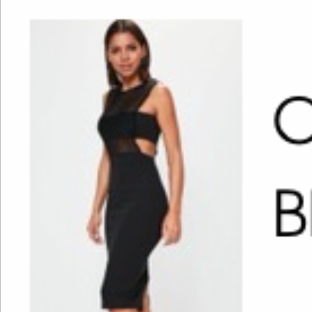Miss Guided black midi dress Brand new with tags
